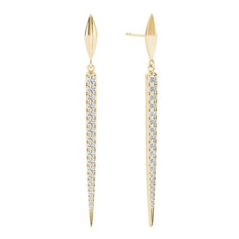 Point Drop Pavé Diamond Earrings