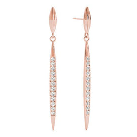 Point Drop Pavé Diamond Earrings