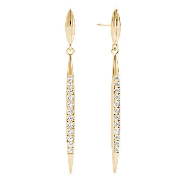 Point Drop Pavé Diamond Earrings