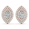 Marquise Double Halo Diamond Earrings