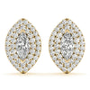 Marquise Double Halo Diamond Earrings