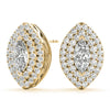 Marquise Double Halo Diamond Earrings