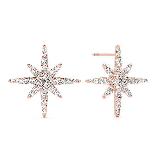 North Star Pavé Diamond Drop Earrings