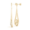 Squiggle Pavé Diamond Drop Earrings