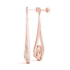 Squiggle Pavé Diamond Drop Earrings