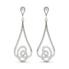 Squiggle Pavé Diamond Drop Earrings