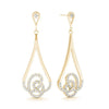 Squiggle Pavé Diamond Drop Earrings