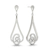 Squiggle Pavé Diamond Drop Earrings