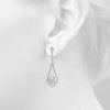 Squiggle Pavé Diamond Drop Earrings