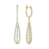 Round Diamond Pavé Drop Earrings