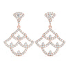 Diamond Pavé Novelty Drop Earrings Rose Gold 1CT