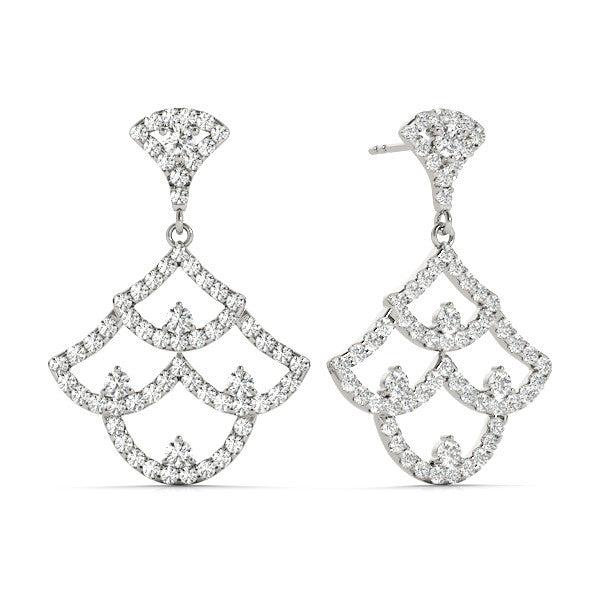 Diamond Pavé Novelty Drop Earrings 1CT