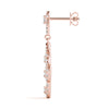 Diamond Pavé Novelty Drop Earrings Rose Gold 1CT