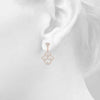 Diamond Pavé Novelty Drop Earrings Rose Gold 1CT