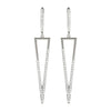 Triangular Point Pavé Drop Diamond Earrings