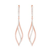 Leaf Pavé Drop Diamond Earrings