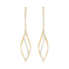 Leaf Pavé Drop Diamond Earrings