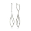 Leaf Pavé Drop Diamond Earrings