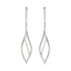 Leaf Pavé Drop Diamond Earrings