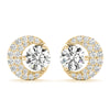 Half Moon Cluster Pavé Diamond Earrings