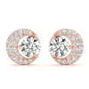 Half Moon Cluster Pavé Diamond Earrings