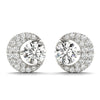 Half Moon Cluster Pavé Diamond Earrings