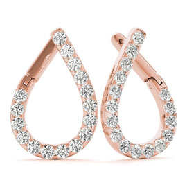 Pear Drop Diamond Pavé Earrings