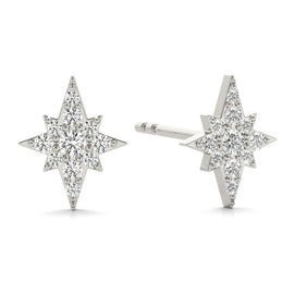 North Star Cluster Diamond Stud Earrings