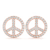 Peace Pavé Diamond Earrings