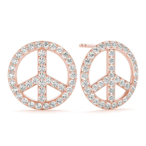 Peace Pavé Diamond Earrings