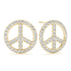 Peace Pavé Diamond Earrings