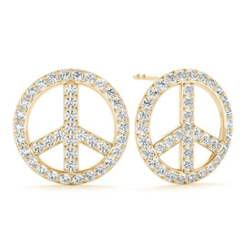 Peace Pavé Diamond Earrings