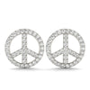 Peace Pavé Diamond Earrings