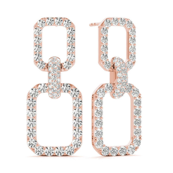 Buckle Pavé Diamond Drop Earrings