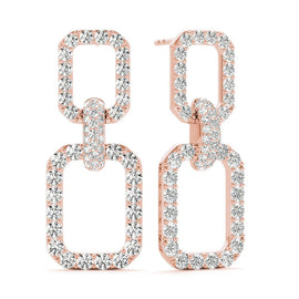 Buckle Pavé Diamond Drop Earrings