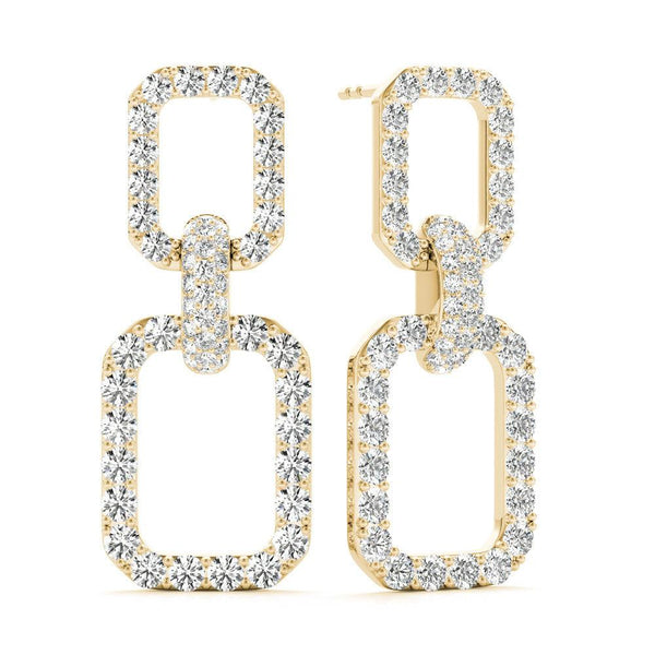 Buckle Pavé Diamond Drop Earrings