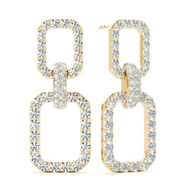 Buckle Pavé Diamond Drop Earrings