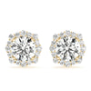 Round Halo Diamond Earrings