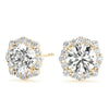 Round Halo Diamond Earrings