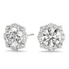 Round Halo Diamond Earrings