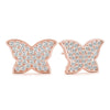 Butterfly Cluster Diamond Stud Earrings