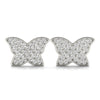 Butterfly Cluster Diamond Stud Earrings