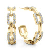 Buckle Pavé Diamond Hoop Earrings