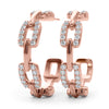 Buckle Pavé Diamond Hoop Earrings