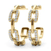 Buckle Pavé Diamond Hoop Earrings