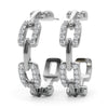 Buckle Pavé Diamond Hoop Earrings