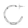 Buckle Pavé Diamond Hoop Earrings