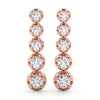 Round Diamond Five Stone Drop Earrings