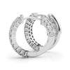 Round Double Row Diamond Hoop Earrings