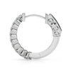 Round Double Row Diamond Hoop Earrings